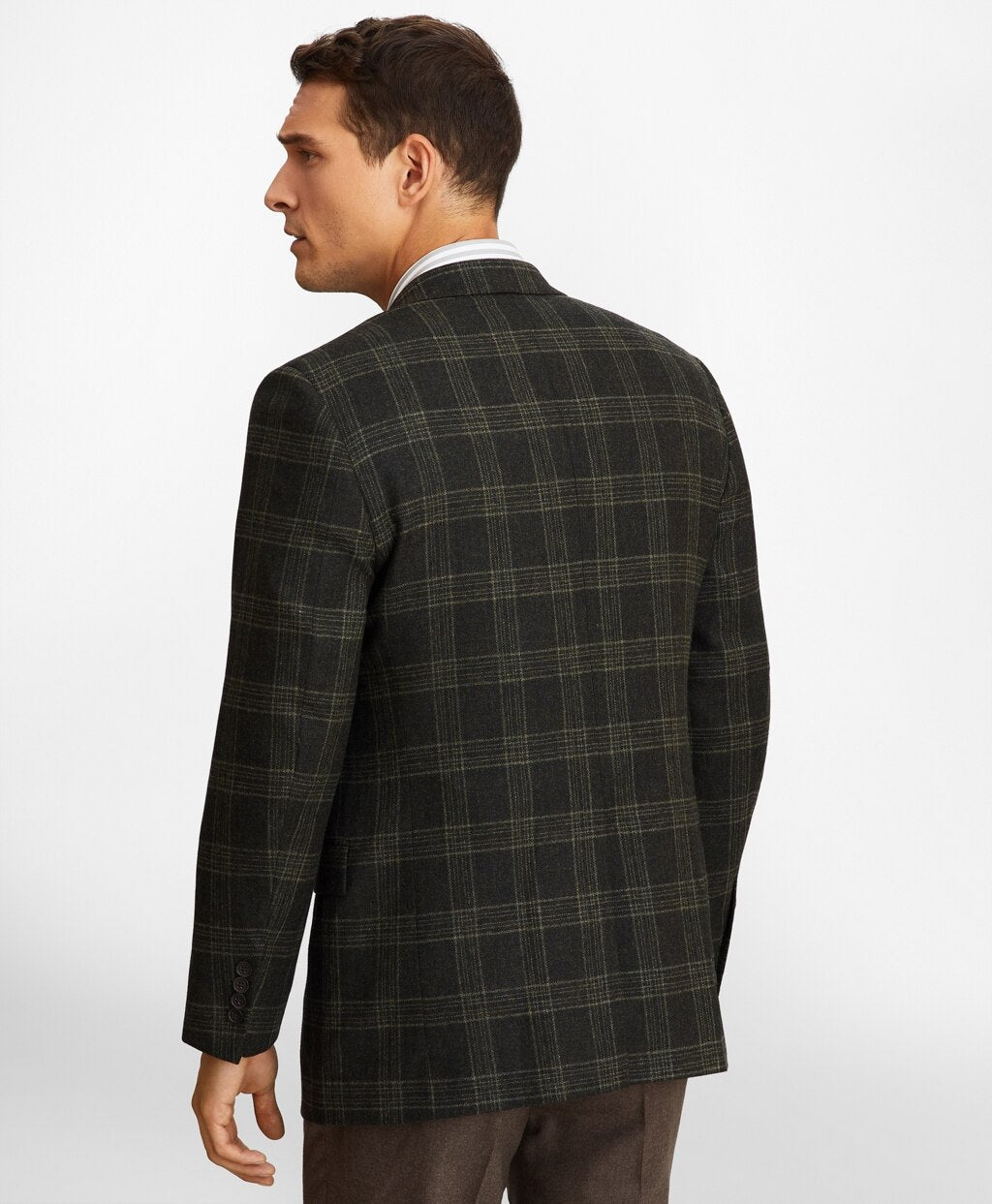 Brooks Brothers Men Regent Fit Green Plaid Sport Coat