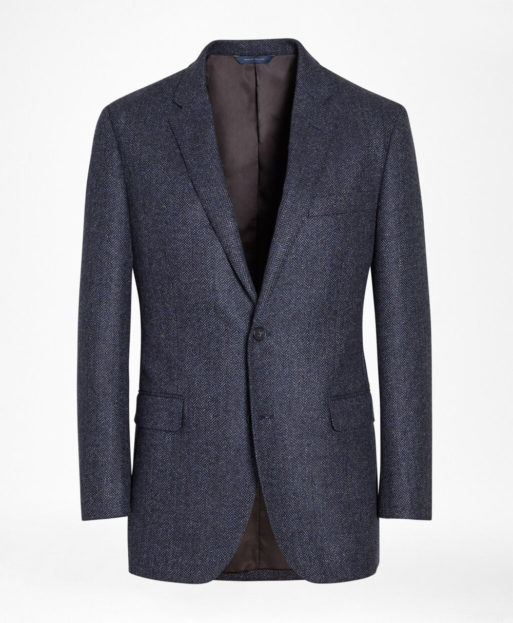 Brooks Brothers Men Milano Fit Herringbone Sport Coat