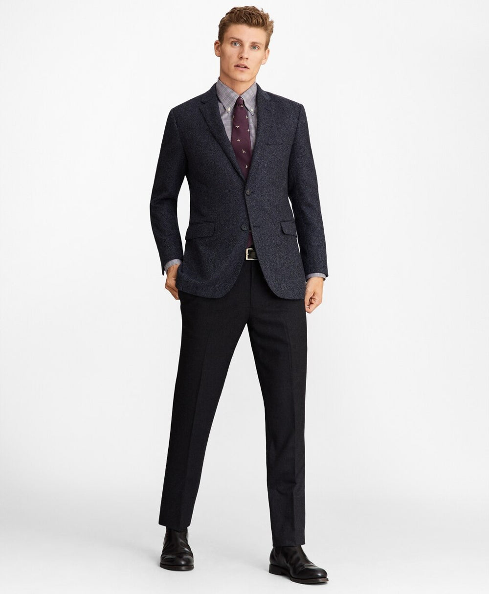 Brooks Brothers Men Milano Fit Herringbone Sport Coat
