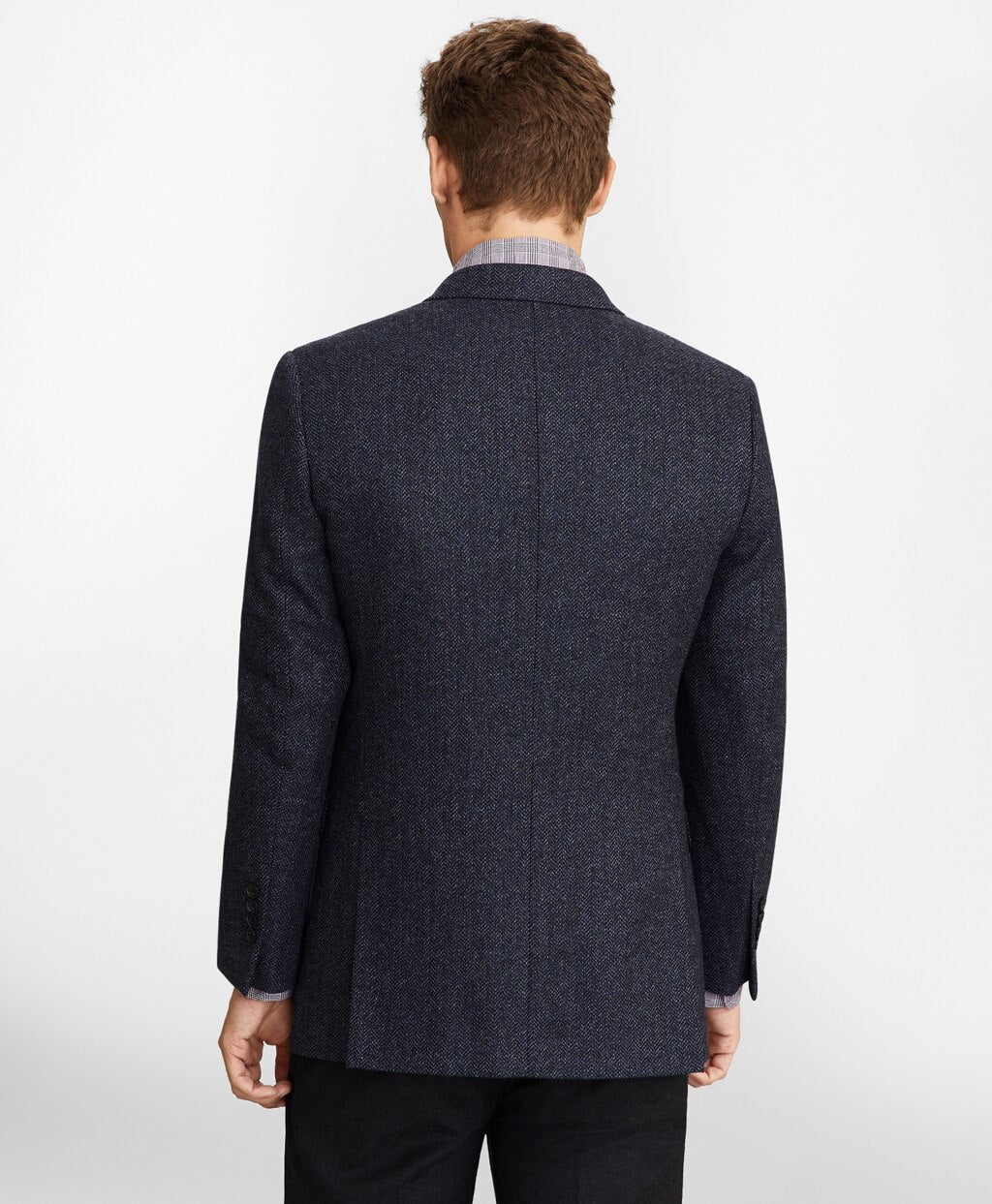 Brooks Brothers Men Milano Fit Herringbone Sport Coat