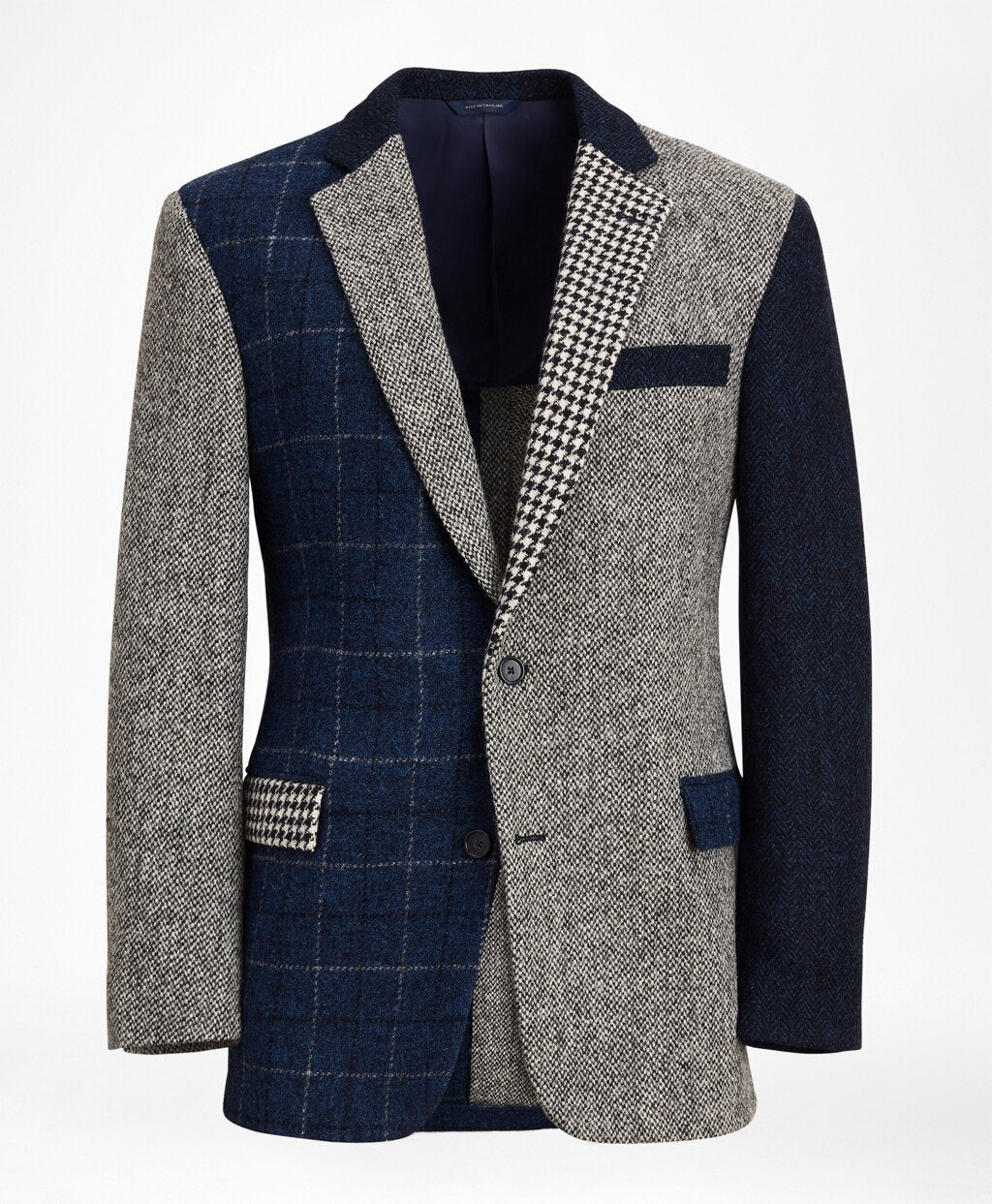 Brooks Brothers Men Regent Fit Harris Tweed Mixed Pattern Sport Coat