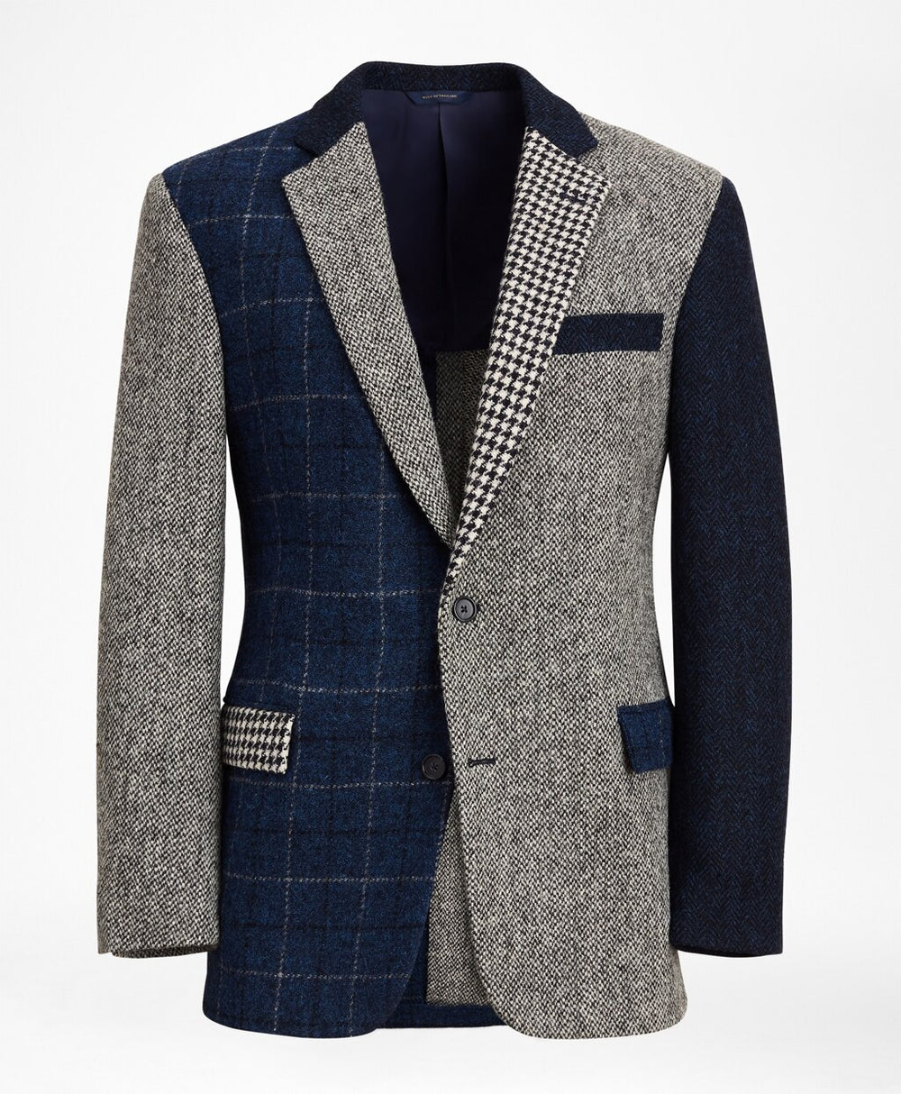 Brooks Brothers Men Regent Fit Harris Tweed Mixed Pattern Sport Coat