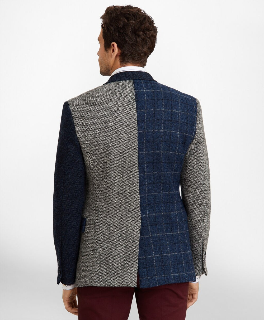 Brooks Brothers Men Regent Fit Harris Tweed Mixed Pattern Sport Coat