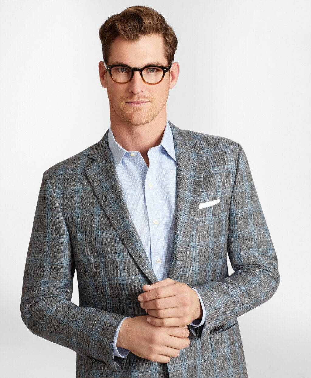 Brooks Brothers Men Regent Fit Three-Button Hopsack Sport Coat