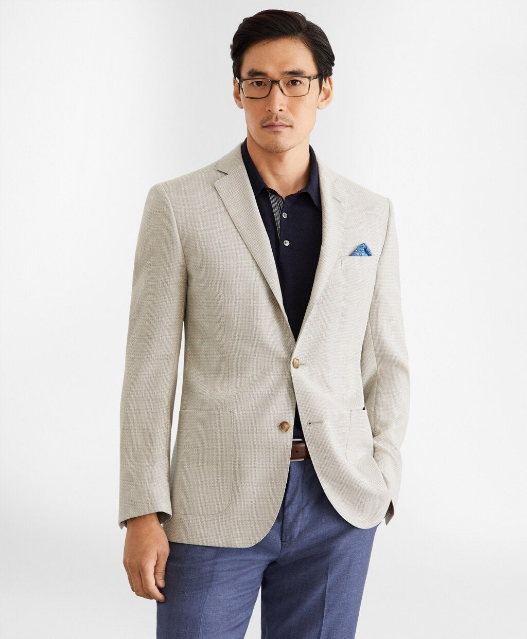 Brooks Brothers Men Regent Fit Three-Button Hopsack Sport Coat