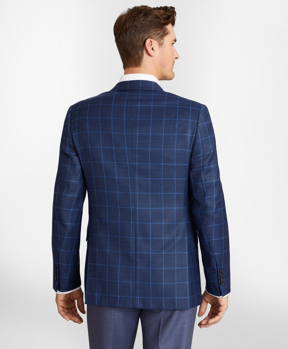 Brooks Brothers Men Regent Fit Hopsack Windowpane Sport Coat