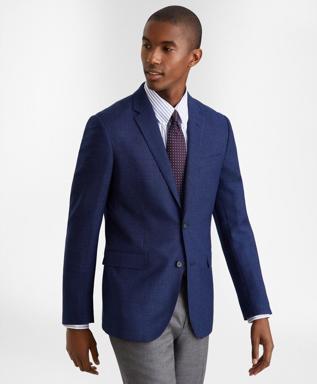 Brooks Brothers Men Milano Fit Hopsack Sport Coat