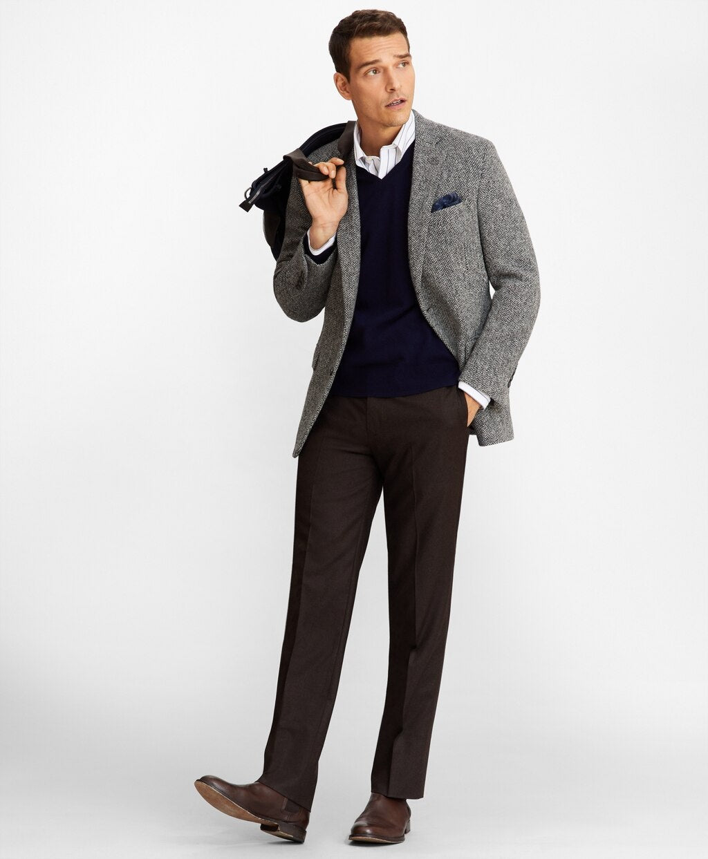 Brooks Brothers Men Regent Fit Harris Tweed Sport Coat