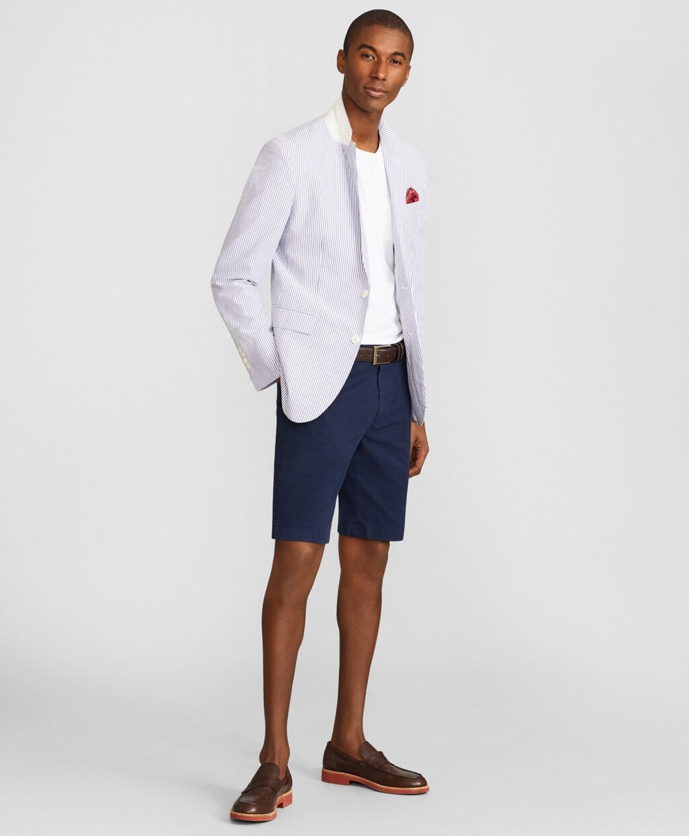 Brooks Brothers Men Milano Fit Stripe Seersucker Sport Coat