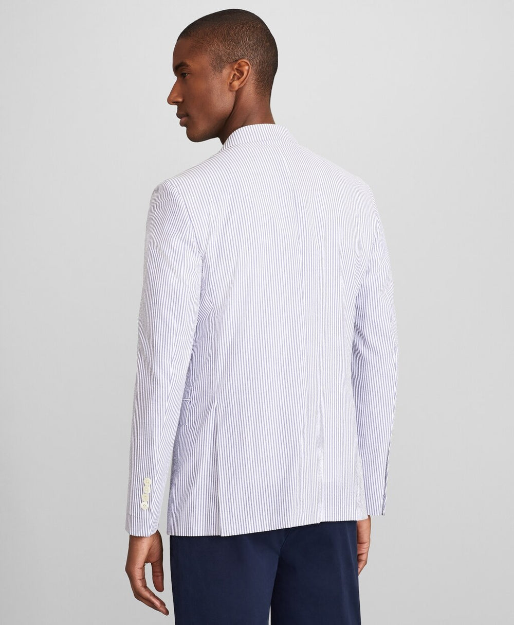 Brooks Brothers Men Milano Fit Stripe Seersucker Sport Coat