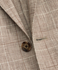 Brooks Brothers Men Milano Fit Three-Button Check Linen Sport Coat