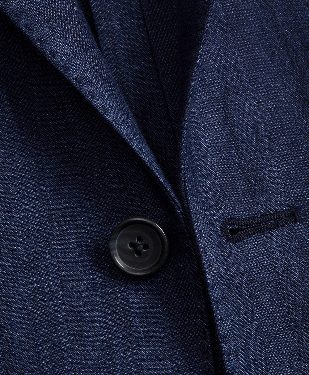 Brooks Brothers Men Madison Fit Linen Herringbone Sport Coat