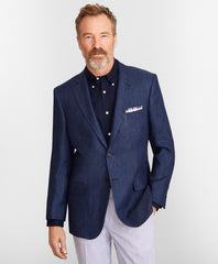 Brooks Brothers Men Madison Fit Linen Herringbone Sport Coat
