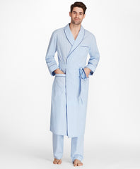 Brooks Brothers Men Sidewheeler Gingham Robe