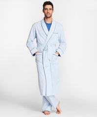 Brooks Brothers Men Pin-Dot Stripe Robe