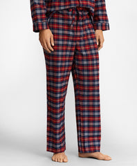 Brooks Brothers Men Red Plaid Flannel Pajamas