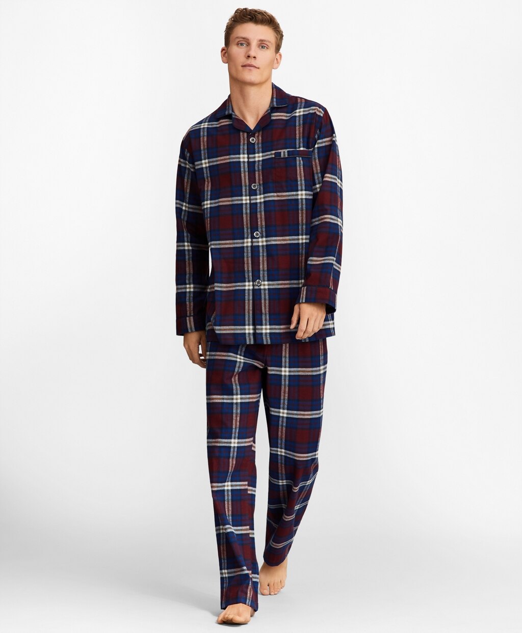 Brooks Brothers Men Signature Tartan Flannel Pajamas