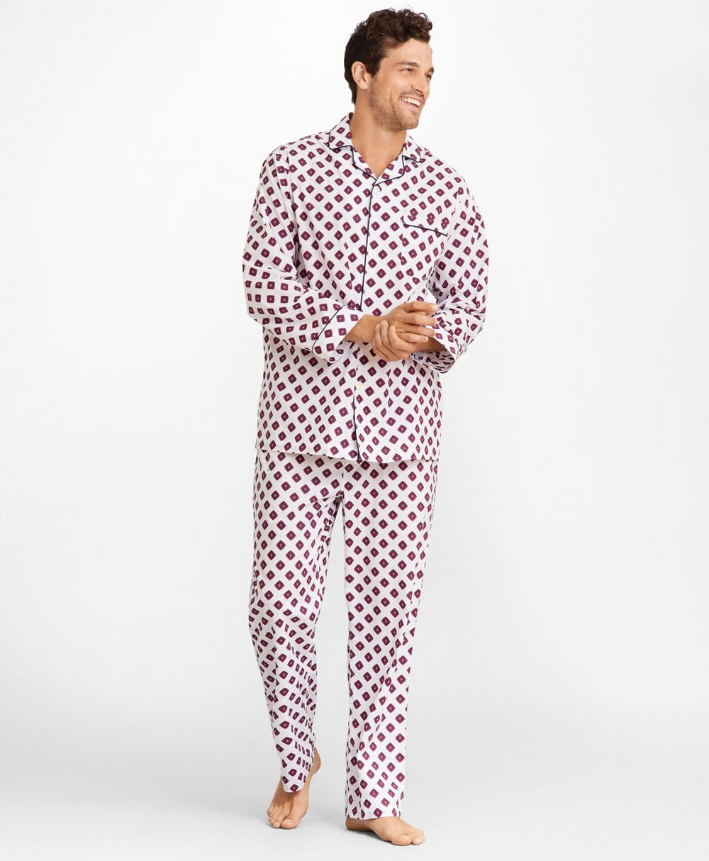 Brooks Brothers Men Neat Print Pajamas