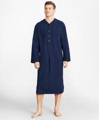 Brooks Brothers Men Seersucker Tonal Stripe Nightshirt