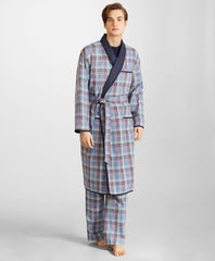 Brooks Brothers Men Reversible Plaid Robe