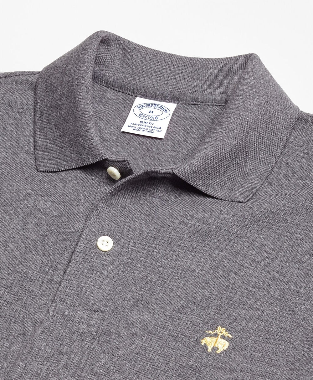 Brooks Brothers Men Slim Fit Supima® Cotton Performance Polo Shirt-Basic Colors