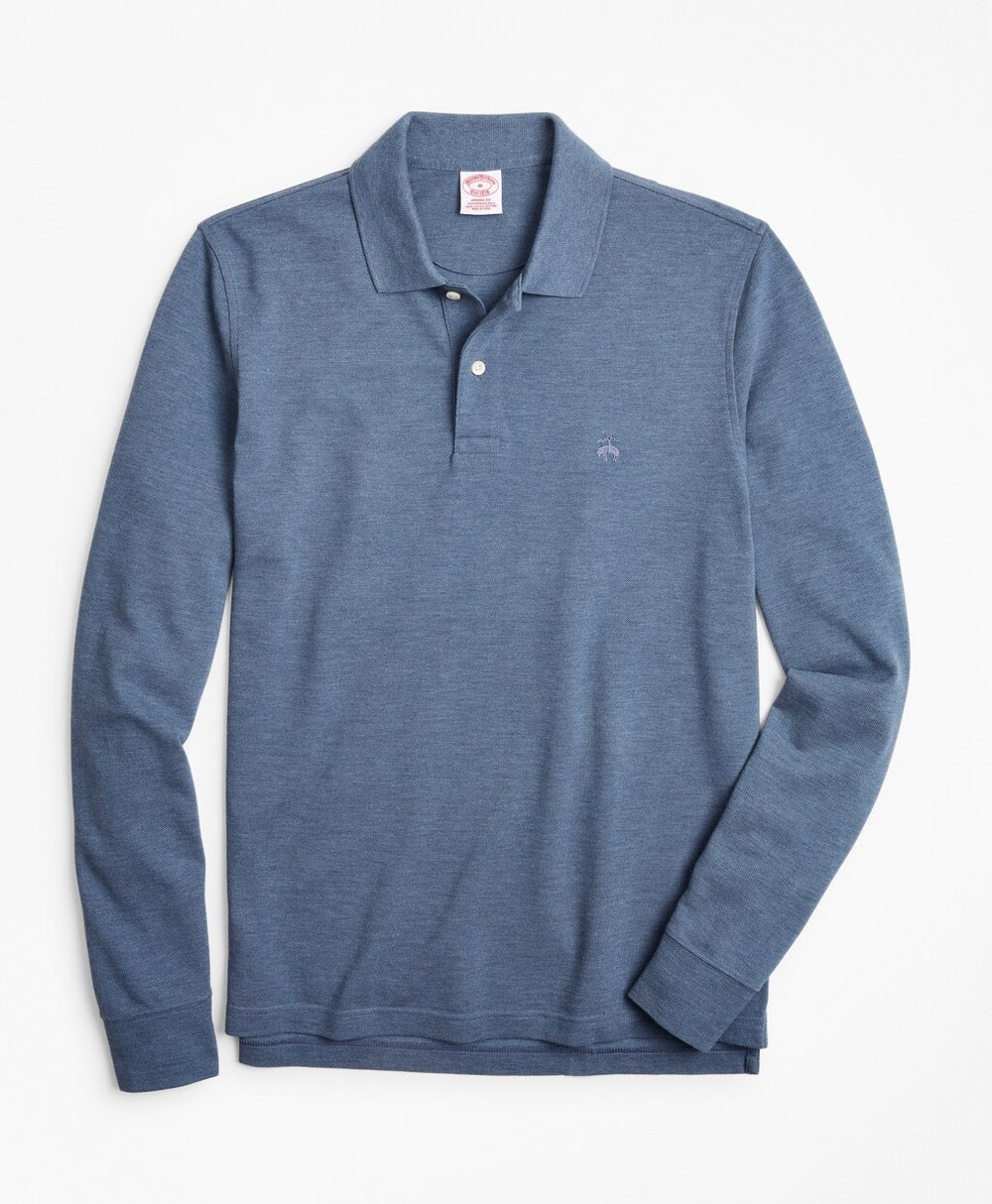 Brooks Brothers Men Original Fit Supima® Long-Sleeve Performance Polo Shirt