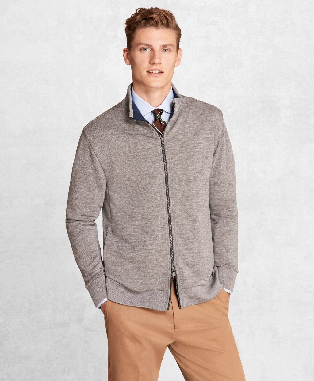 Brooks Brothers Men Golden Fleece® BrooksTech™ French Terry Full-Zip Jacket