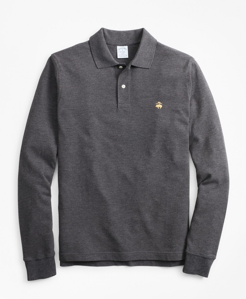 Brooks Brothers Men Slim Fit Supima® Long-Sleeve Performance Polo Shirt-Basic Colors