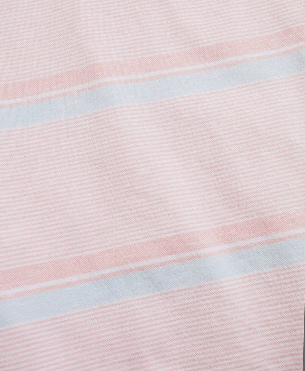 Brooks Brothers Men Original Fit Cotton and Linen Horizontal Stripe Polo Shirt