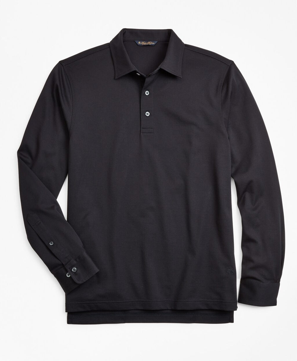 Brooks Brothers Men Premium Extra-Fine Supima® Cotton Pique Long-Sleeve Polo