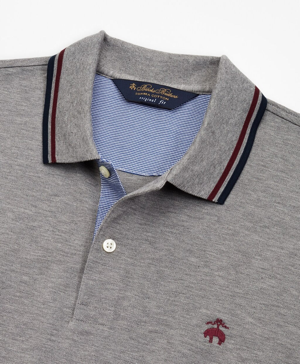 Brooks Brothers Men Original Fit Stripe Trim Polo Shirt