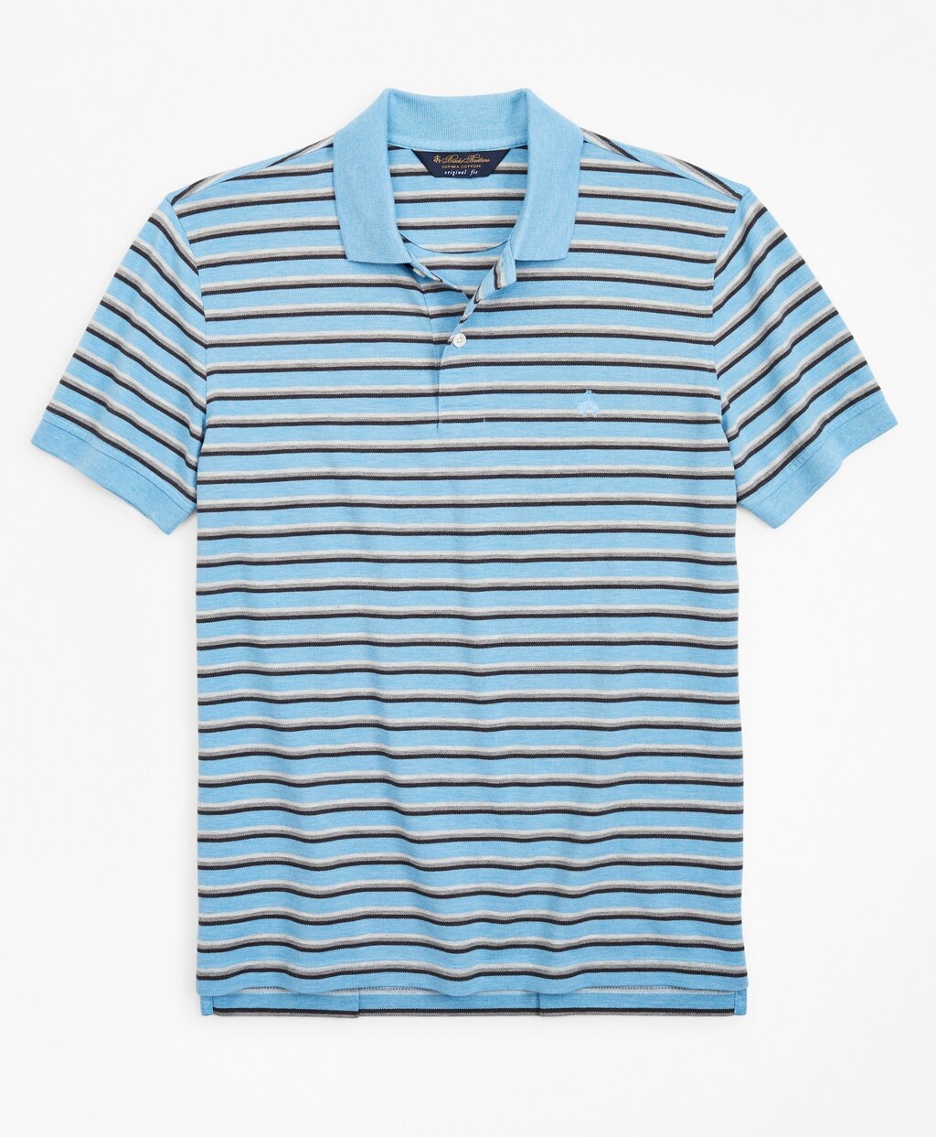 Brooks Brothers Men Original Fit Heathered Stripe Polo Shirt
