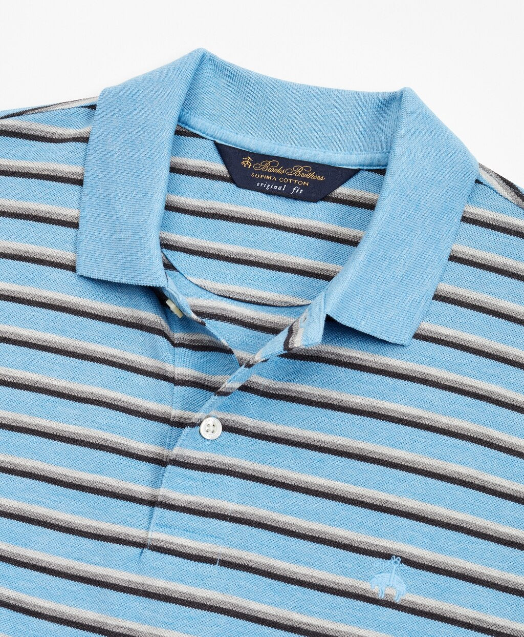 Brooks Brothers Men Original Fit Heathered Stripe Polo Shirt