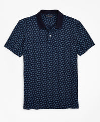Brooks Brothers Men Original Fit Indigo Printed Paisley Polo Shirt