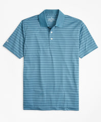 Brooks Brothers Men Performance Series Textured Double-Stripe Polo Shirt