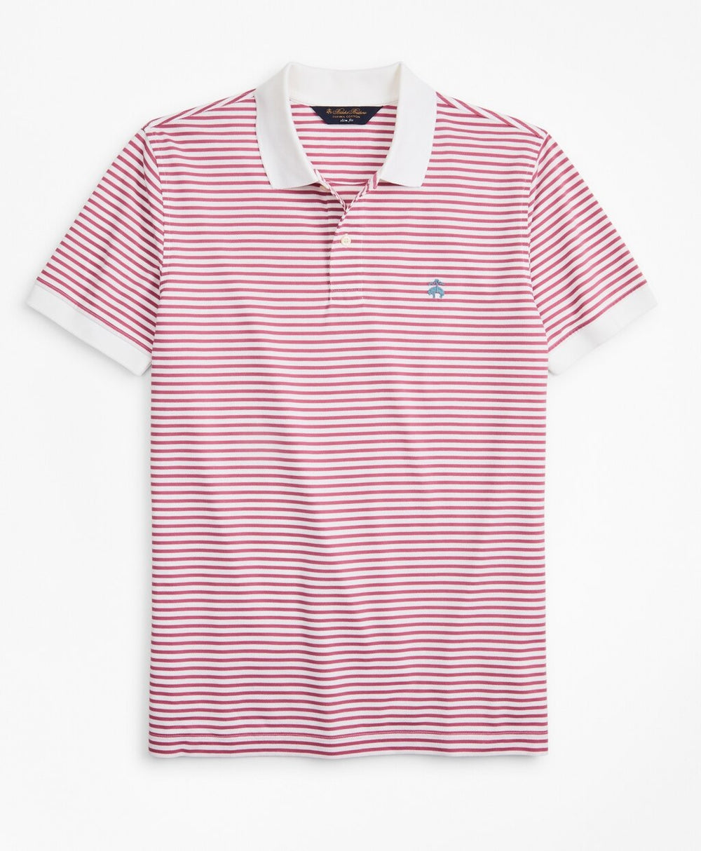 Brooks Brothers Men Slim Fit Feeder Stripe Polo Shirt