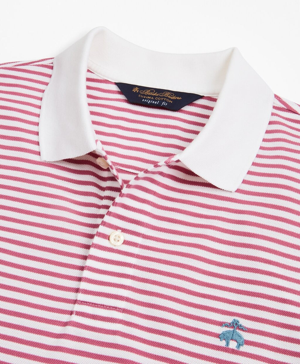 Brooks Brothers Men Original Fit Feeder Stripe Polo Shirt