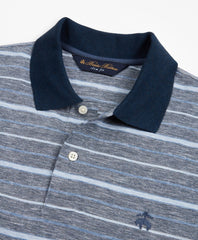 Brooks Brothers Men Slim Fit Cotton and Linen Stripe Polo Shirt