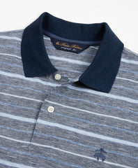Brooks Brothers Men Original Fit Cotton and Linen Stripe Polo Shirt