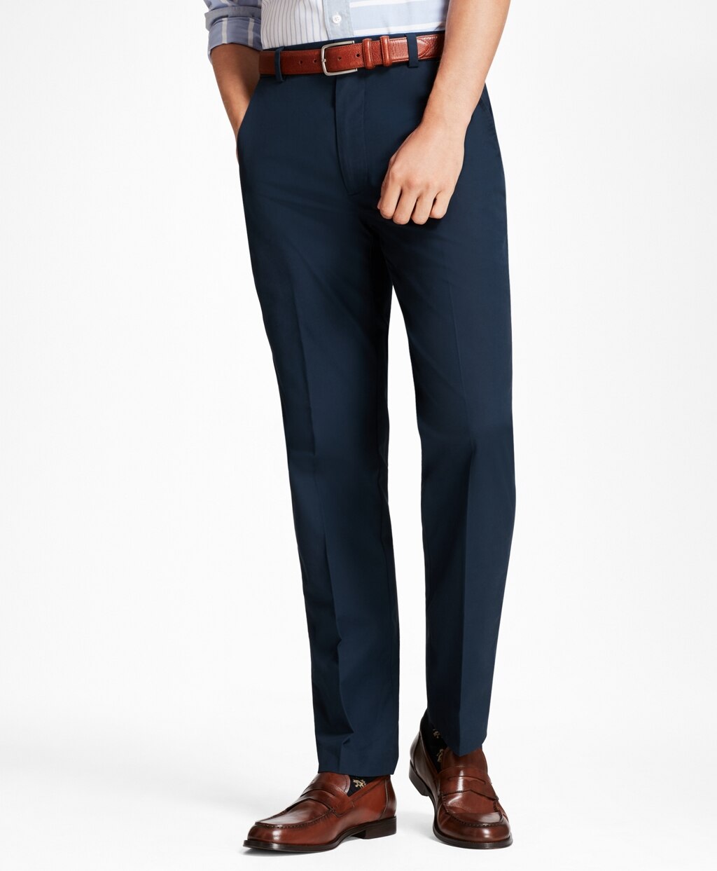 Brooks Brothers Men Clark Fit Supima® Cotton Poplin Pants