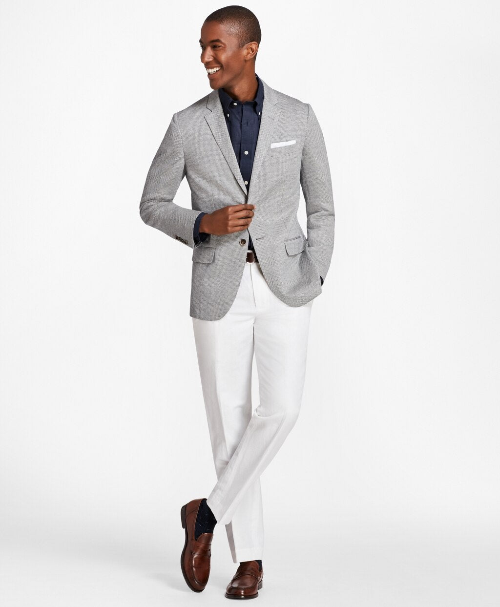 Brooks Brothers Men Milano Fit Linen and Cotton Chinos