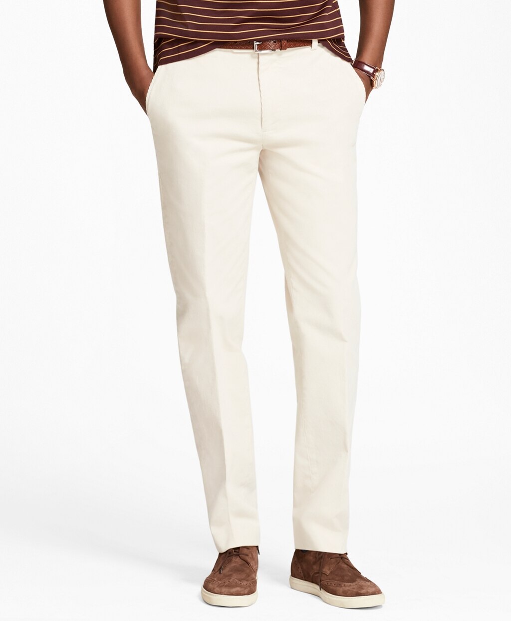 Brooks Brothers Men Milano Fit Fine Wale Stretch Corduroys