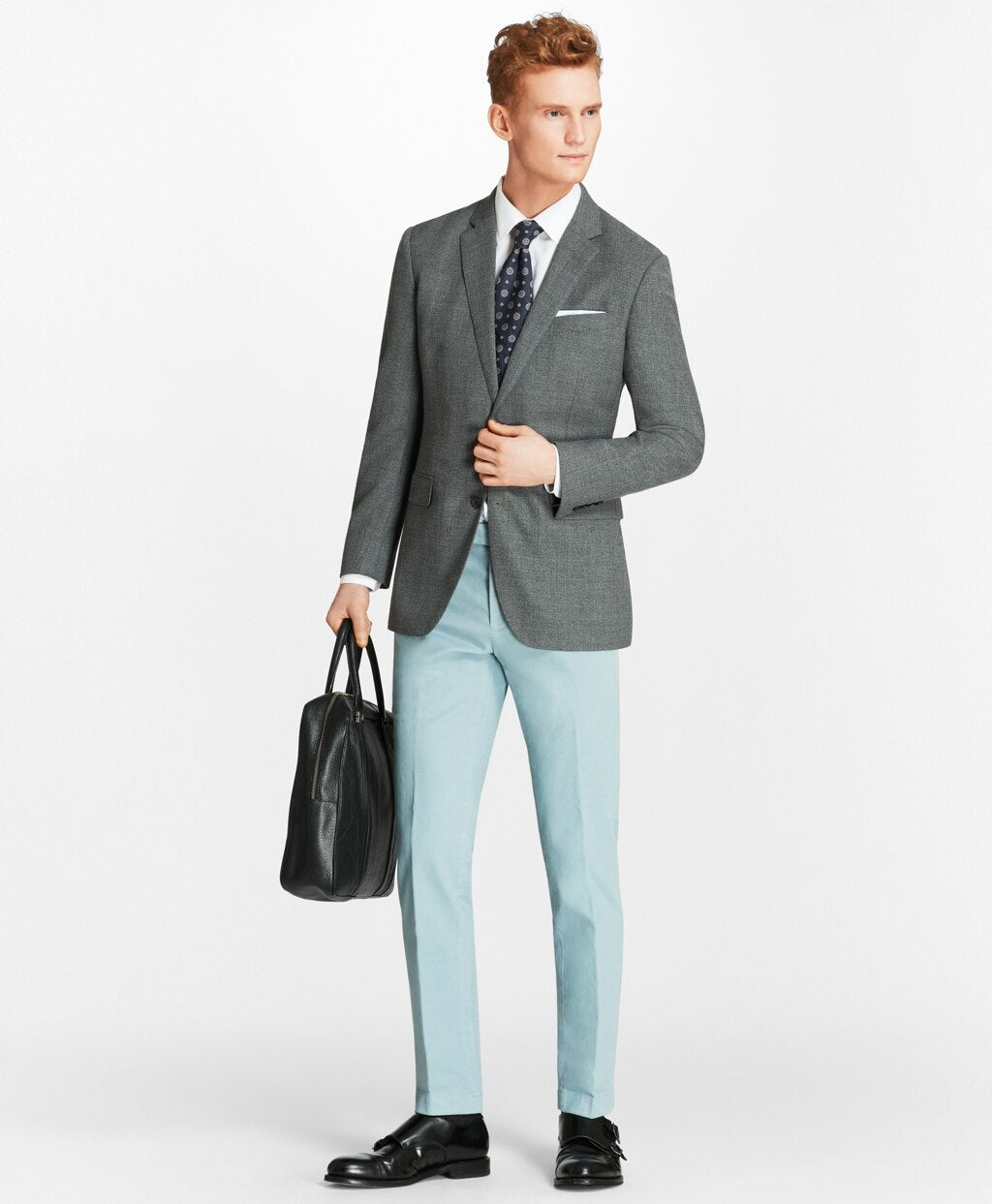 Brooks Brothers Men Soho Fit Garment-Dyed Stretch Broken Twill Chinos