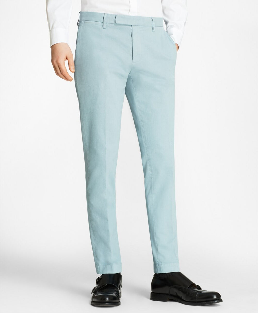 Brooks Brothers Men Soho Fit Garment-Dyed Stretch Broken Twill Chinos
