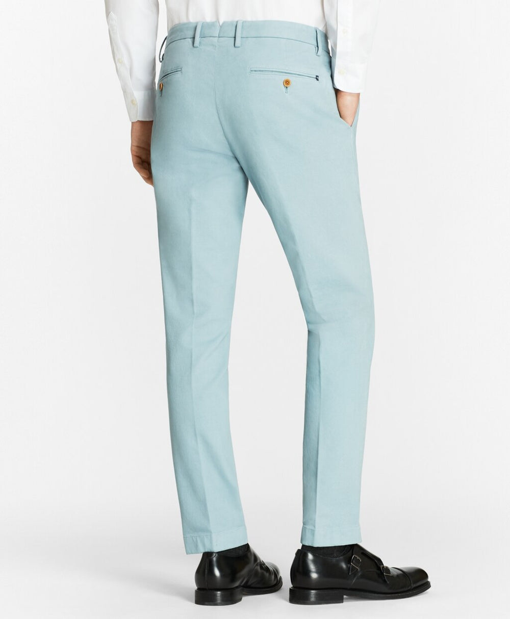 Brooks Brothers Men Soho Fit Garment-Dyed Stretch Broken Twill Chinos