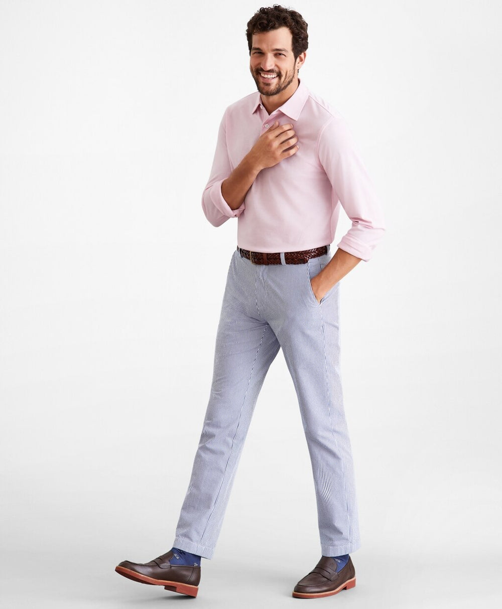 Brooks Brothers Men Milano Fit Stripe Seersucker Pants