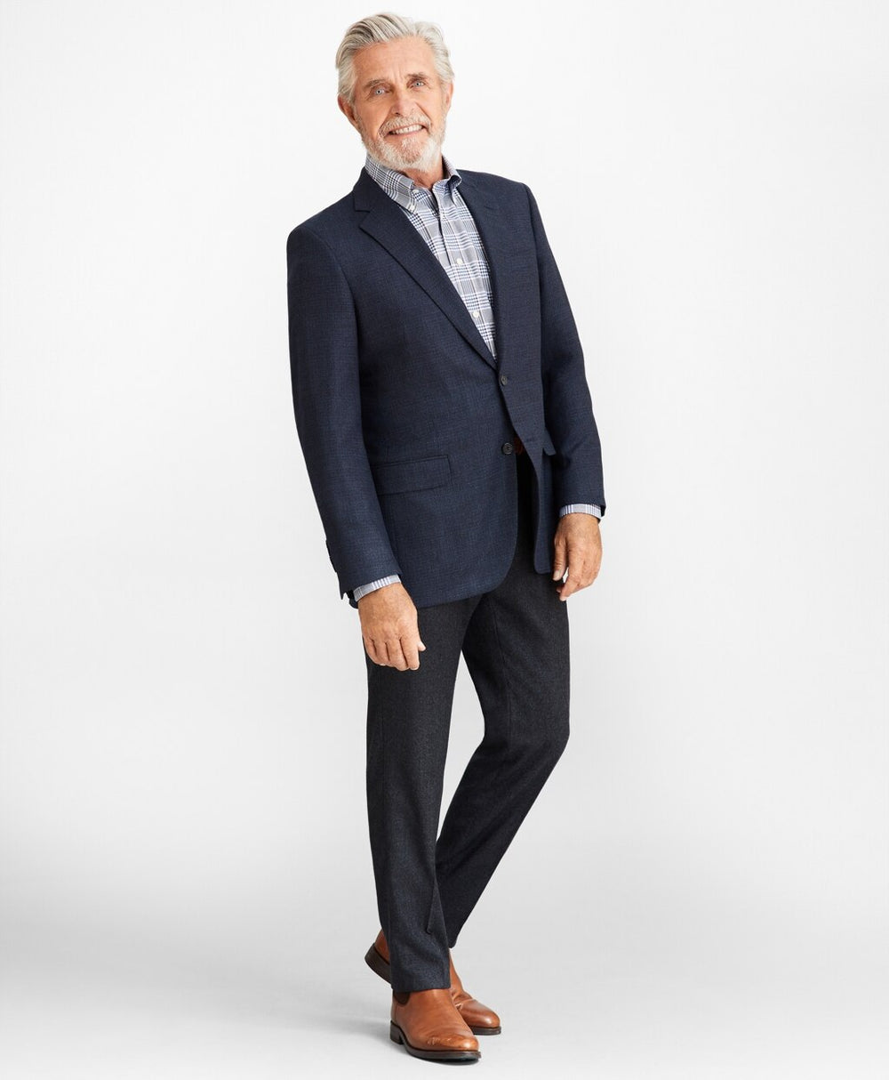 Brooks Brothers Men Clark Fit Washable Wool Pants