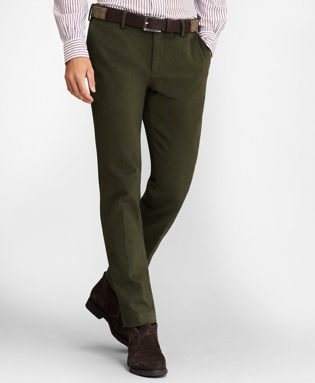 Brooks Brothers Men Soho Fit Brushed Twill Stretch Chinos