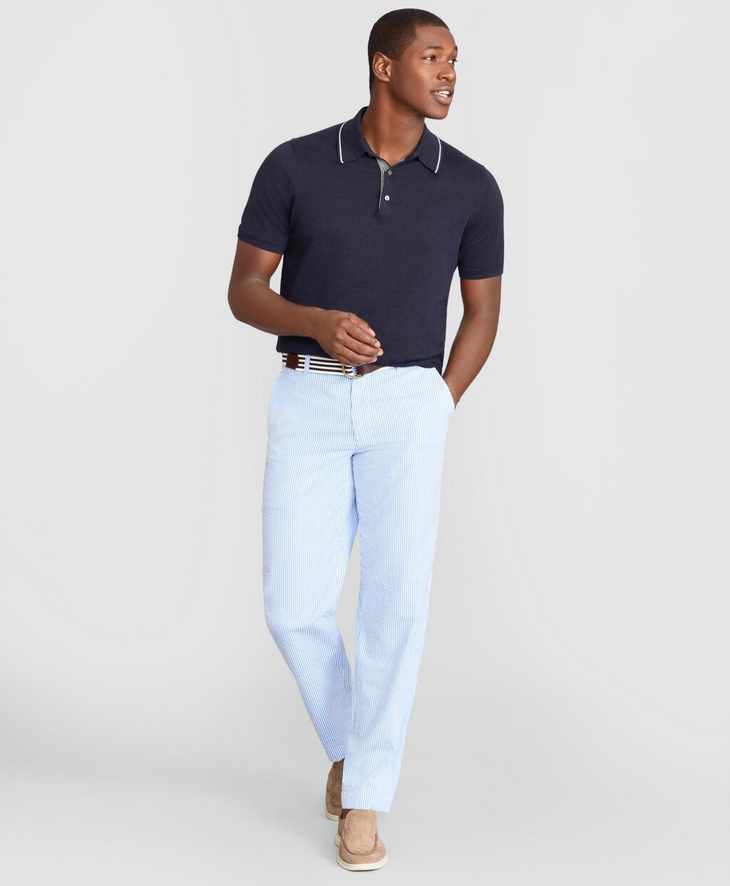 Brooks Brothers Men Clark Fit Stripe Seersucker Pants
