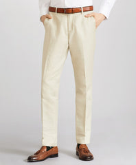 Brooks Brothers Men Soho Fit Linen and Cotton Chino Pants